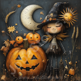 Diamond Painting Halloween scarecrow 07