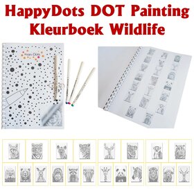 HappyDots DOT Painting Kleurboek Wildlife