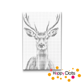 HappyDots DOT Painting Wildlife - DOT Painting Wildlife - Hert - Stippelschilderij