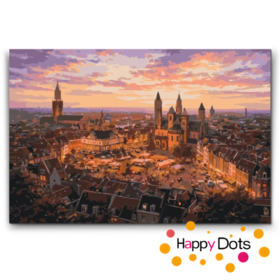 Schilderen op nummer Skyline Maastricht 40x60cm (HappyDots)