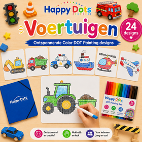 HappyDots Color DOT Painting set Vehicles A4
