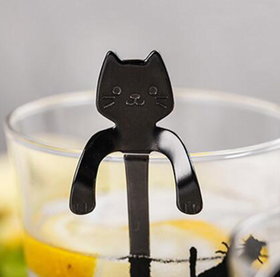 Theelepel Kat Zilverkleurig (6 stuks)