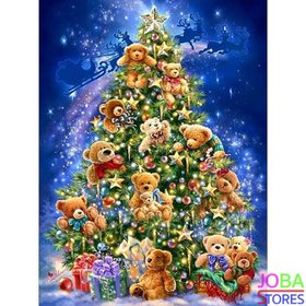 Diamond Painting Kerstboom 40x50cm