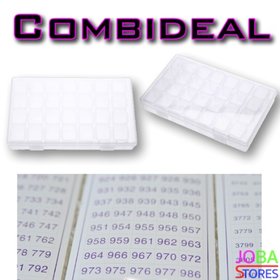 Diamond Painting Sorteerdoos Combideal 28 slots (2 stuks + DMC stickers)