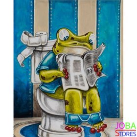 Diamond Painting Toilet Kikker 01 30x40cm (FULL)(rond)
