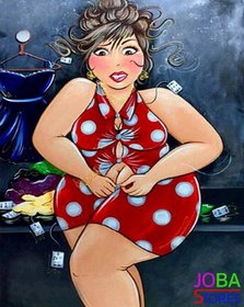 Diamond Painting Dikke Dames 14 30x40cm - vierkant