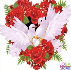 Diamond Painting Love Birds 30x30cm