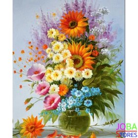 Diamond Painting Vaas Bloemen 30x40cm
