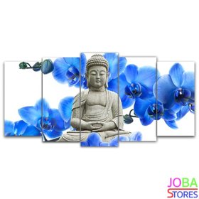 Diamond Painting Buddha Blauwe Orchidee 75x40cm
