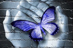 Diamond Painting Handen Blauw 40x30cm