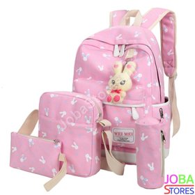 Schooltassen Set Bunny Roze (5-delig)