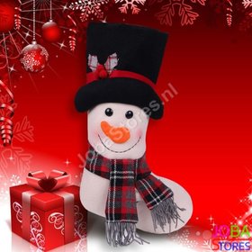 OP=OP Kerst Sok Sneeuwpop (48cm)