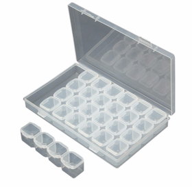 Diamond Painting Sorteerdoosje 28 slots Wit