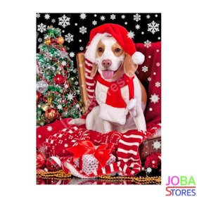 Diamond Painting Kerst Hond 30x40cm