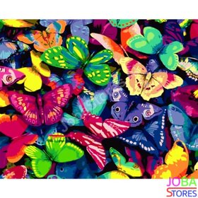 Schilderen op nummer Gekleurde Vlinders 40x50cm