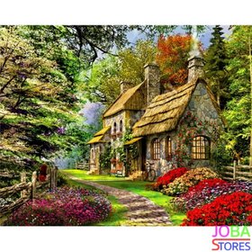 Schilderen op nummer Schattig Huisje 40x50cm