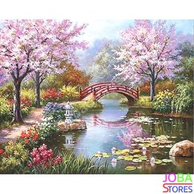 Schilderen op nummer Japanse Tuin 40x50cm