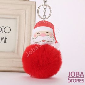 OP=OP Pom Pom Sleutelhanger Kerstman Rood