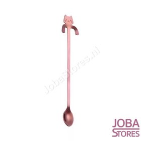 Theelepel Kat Koperkleurig Lang (6 stuks)