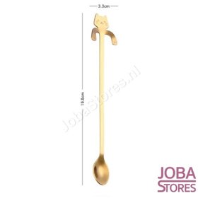 Theelepel Kat Koperkleurig Lang (6 stuks)