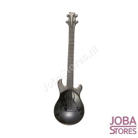 Theelepel Gitaar Zwart (6 stuks) RVS