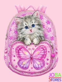 OP=OP Diamond Painting Tas met kitten 30x40cm
