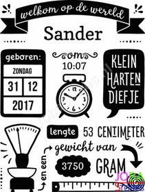 Custom Canvas Print Geboortebord