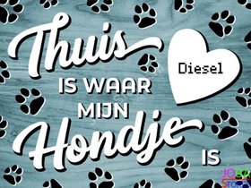 Diamond Painting Custom Hondje Blauw (30x40cm)