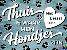 Diamond Painting Custom Hondjes Blauw (30x40cm)