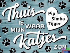 Diamond Painting Custom Katjes Blauw (Groot Formaat)