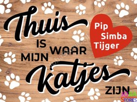 Diamond Painting Custom Katjes Houtkleur (Groot Formaat)