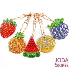 Diamond Painting Sleutelhanger Set Fruit 001 (5 stuks)