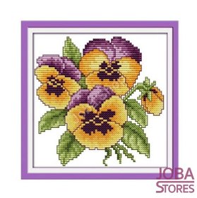 Borduur Pakket Bloem 001 14CT Voorbedrukt (17x17cm)