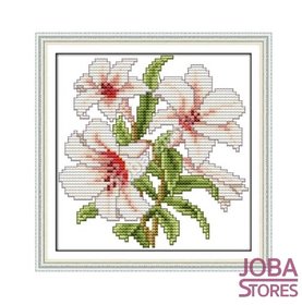 Borduur Pakket Bloem 002 11CT Voorbedrukt (21x21cm)
