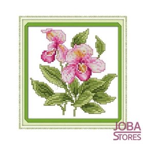 Borduur Pakket Bloem 008 14CT Voorbedrukt (17x17cm)