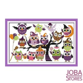 Borduur Pakket Uiltjes 11CT Voorbedrukt (44x27cm)