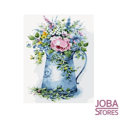 Painting by numbers Flowers in watering can 40x50cm (on frame)