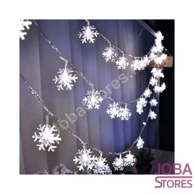 Christmas lights Garland Snowflakes White (3 meters)