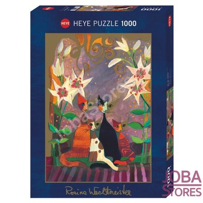 Rosina Wachtmeister Puzzle Lilies with gold foil (1000 pieces, 50x70cm)