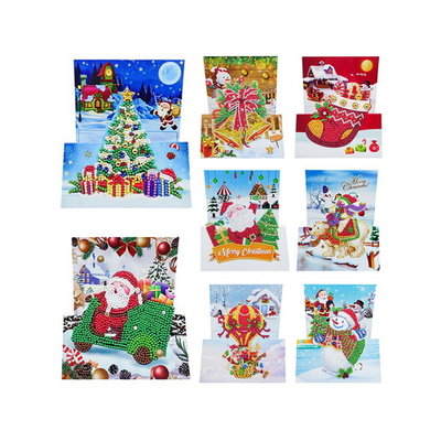 Diamond Painting 3D Christmas Cards Set 02 (8 cards)