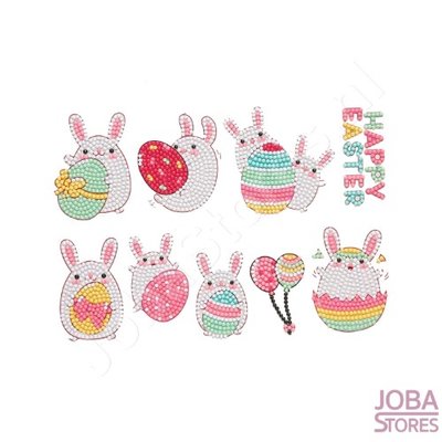 Diamond Painting Sticker Set Easter 001 (9 pieces)