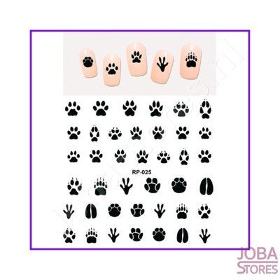 Nail Sticker Set Paws (6 sheets)
