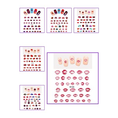 Nail Sticker Set Lips (150 stickers)