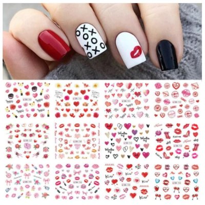 Nail Sticker Set Kisses (250 stickers)