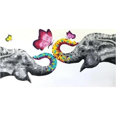 Diamond Painting Two Elephants 02 (size and shape of stones of your choice)