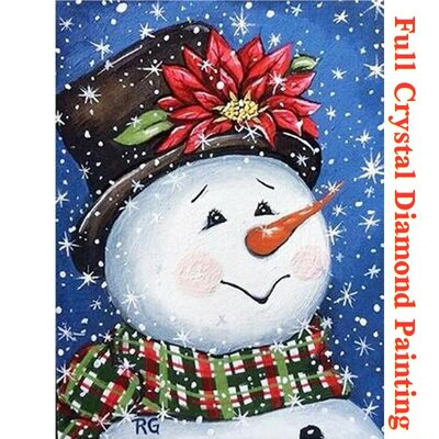 Crystal Diamond Painting Snowman *Christmas* (size of your choice)