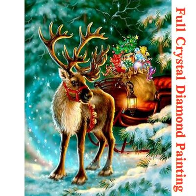 Crystal Diamond Painting Reindeer in the Forest *Christmas* (size of your choice)