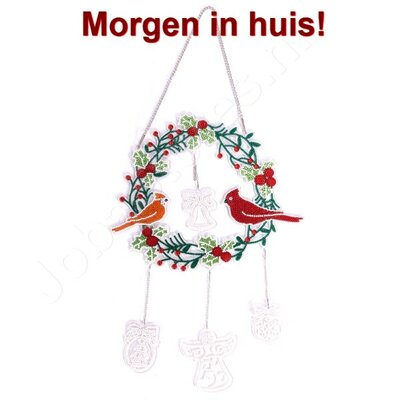 Diamond Painting Hanging Christmas Ornament Birds in Wreath
