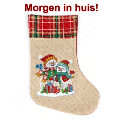 Diamond Painting Christmas Sock 01 (Snowmen/30cm)