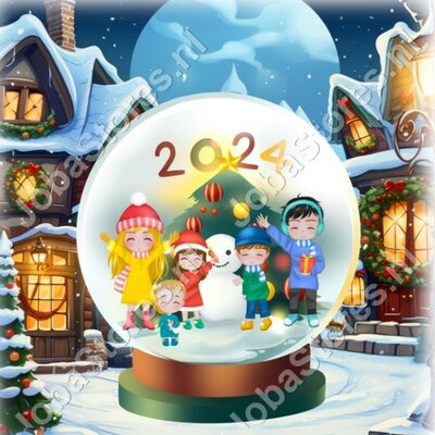 Diamond Painting personalized Snowglobe family